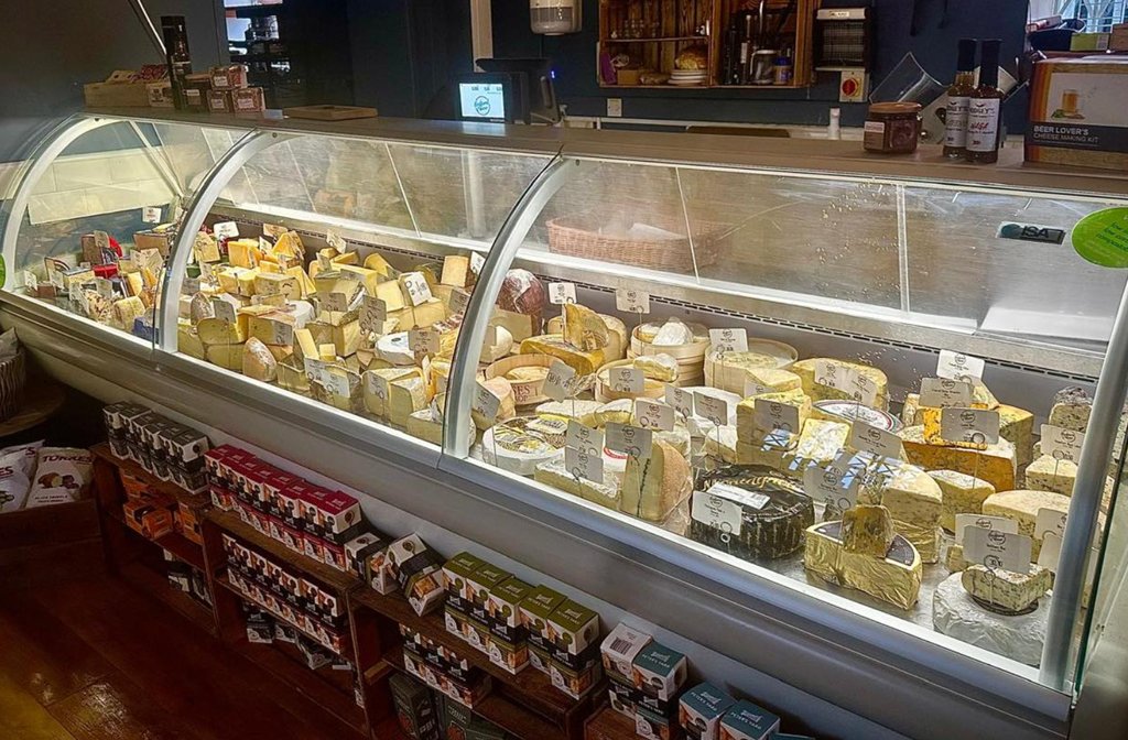 The cheese offering at The Bedford Cheese Company at The Barn in Cardington