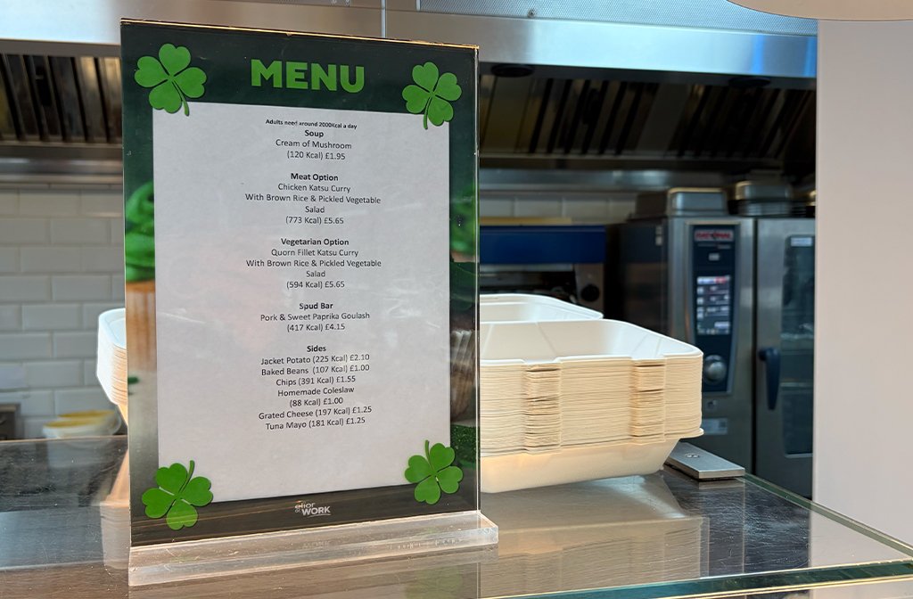 St Patrick's Day Katsu Curry menu