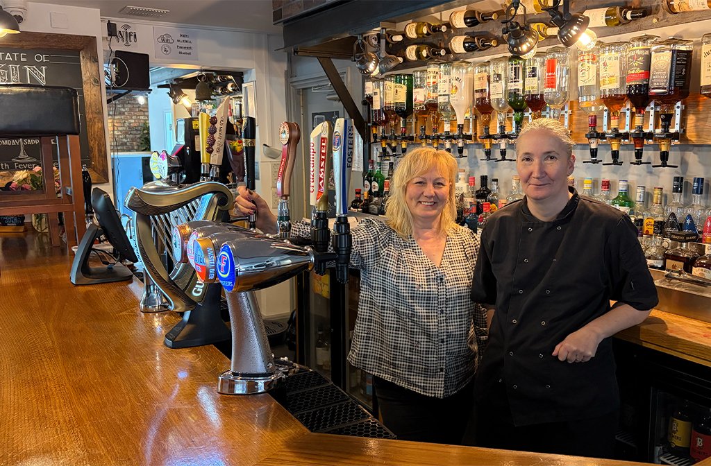 (l-r) Anne Hughes new manager and Lynn Brisco new head chef at The Bluebell. Image: Bedford Independent