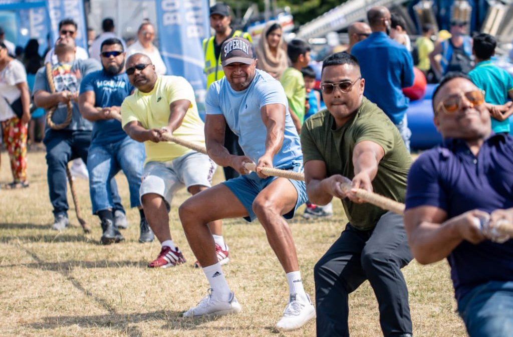 Tug of war at the Eid in Bedford Festival. Image: Eid in Bedford