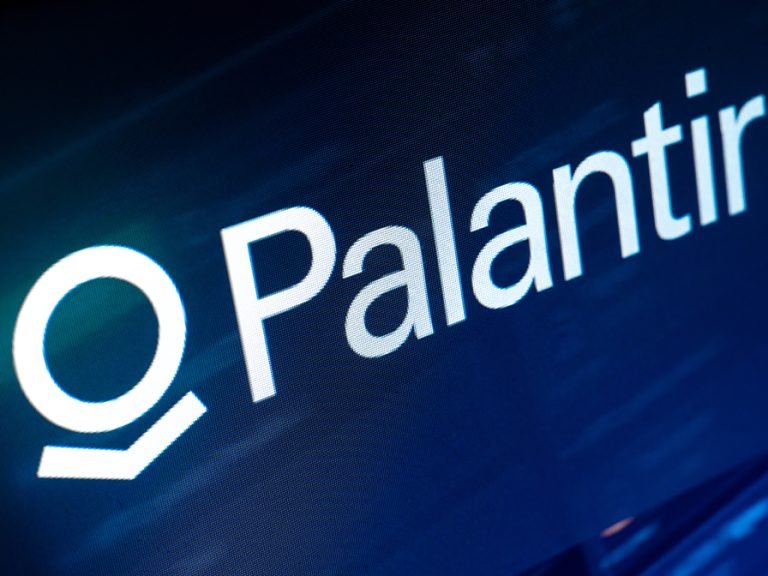 Palantir Technologies Corporate Brand Logo Displayed On Computer Website Screen Image PJ McDonnell Shutterstock