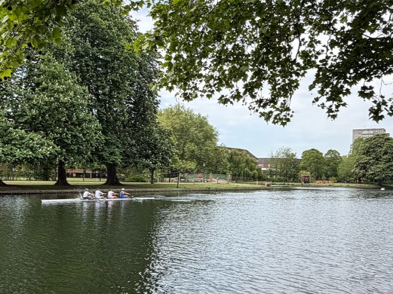 Rowers on the RIver Great Ouse in Bedford Image Bedford Independent