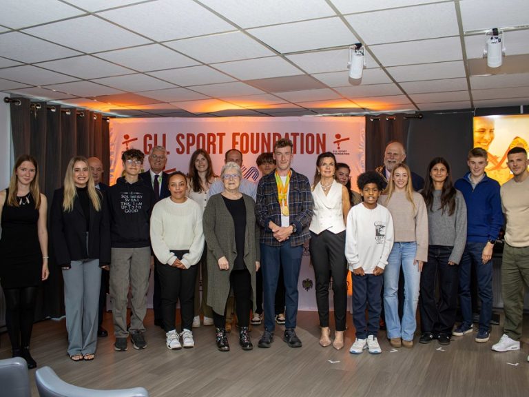 A selection of the athletes awarded a 2026 GLL Sports Foundation Award at the ceremony at Mowsbury Golf Club in June 2026