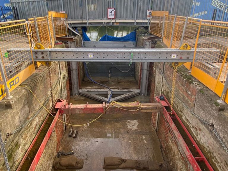 Bedford Lock improvement works. Image: Environment Agency.
