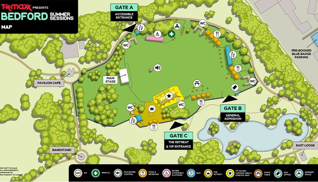 Bedford Summer Sessions map 2026 in article Image Cuffe & Taylor