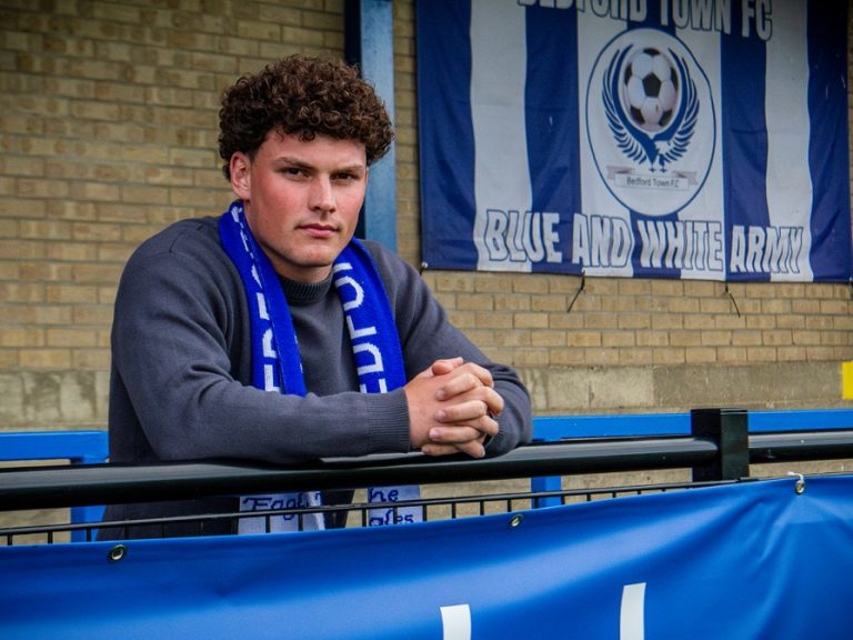 Ben Weyman introduced as a Bedford Town signing from Real Bedford in June 2026