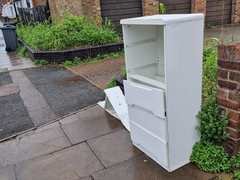 Bulky waste dumped in a Bedford street Image Bedford Borough Council