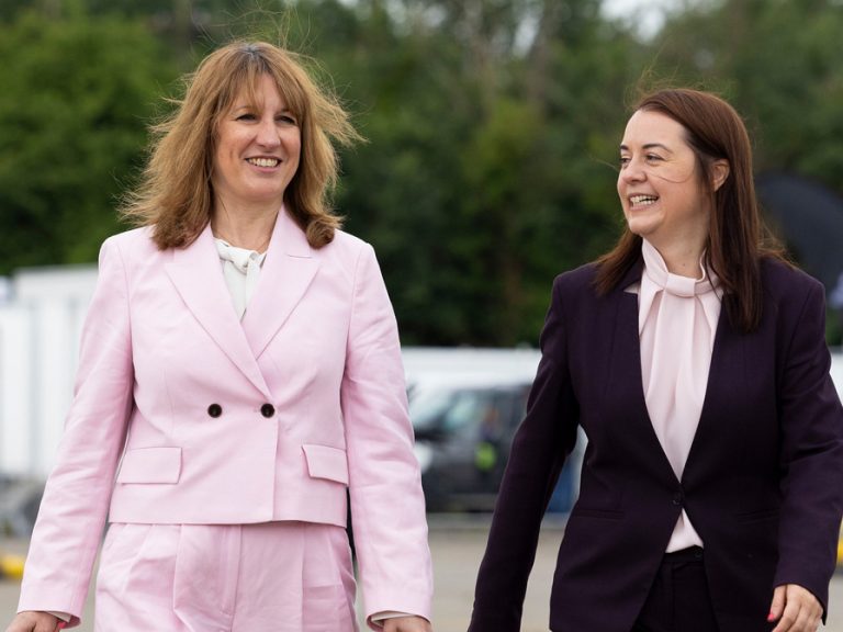 Tourism minister, Stephanie Peacock MP visiting the Universal United Kingdom Resort site with the chancellor, Rachel Reeves. Image: Kirsty O'Connor/Treasury