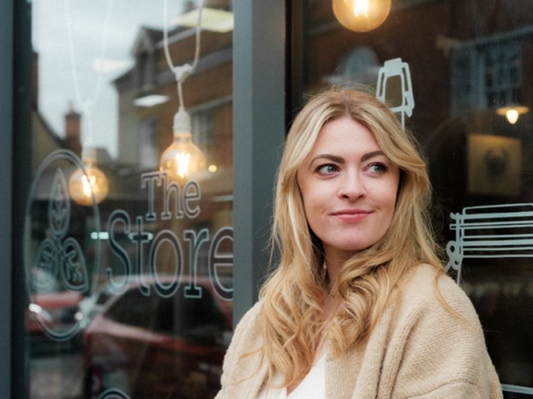 Owner, Rosanna Heasman, outside The Store on St Cuthbert's Street. Image Cameron Scrimgeour