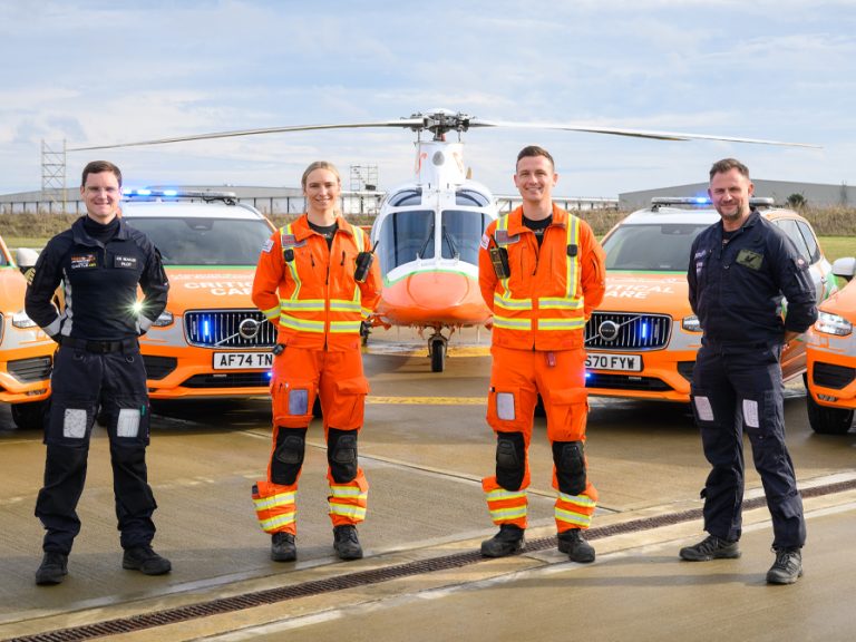 The Magpas team and vehicles. Image Magpas