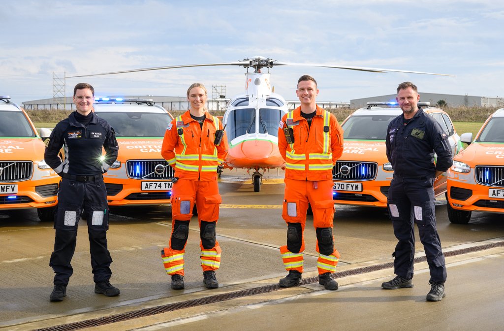 The Magpas team and vehicles. Image Magpas