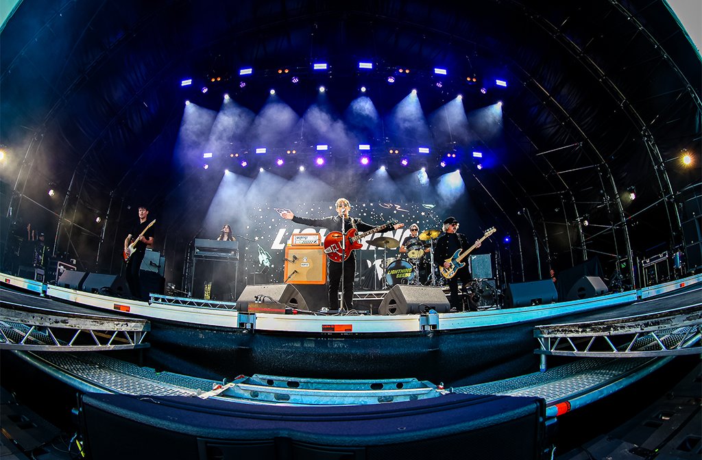 Lightning Seeds on stage at Bedford Park for Bedford Summer Sessions 2026
