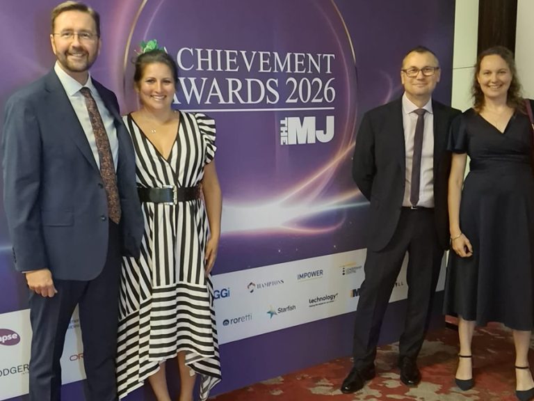 Members of the Bedford Borough Council housing team at the MJ Awards