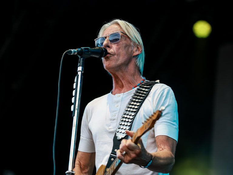Paul Weller on stage at Bedford Summer Sessions in Bedford Park 2026