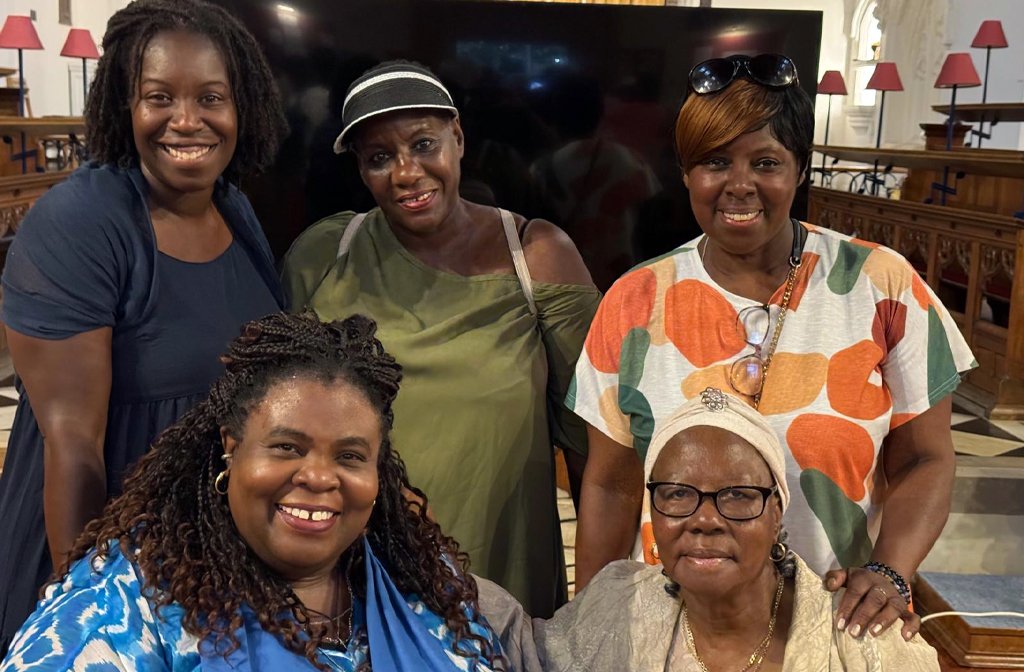 (l-r) Anthea Barclay, Beverley Wright, Karina Mason, Sarah Ibrahim and Theresa Paul. Image QPCO