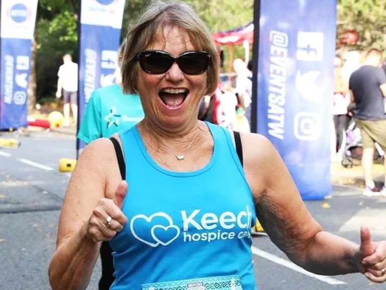 A charity runner at Bedford Running Festival. Image ATW