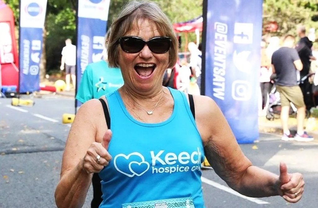 A charity runner at Bedford Running Festival. Image ATW