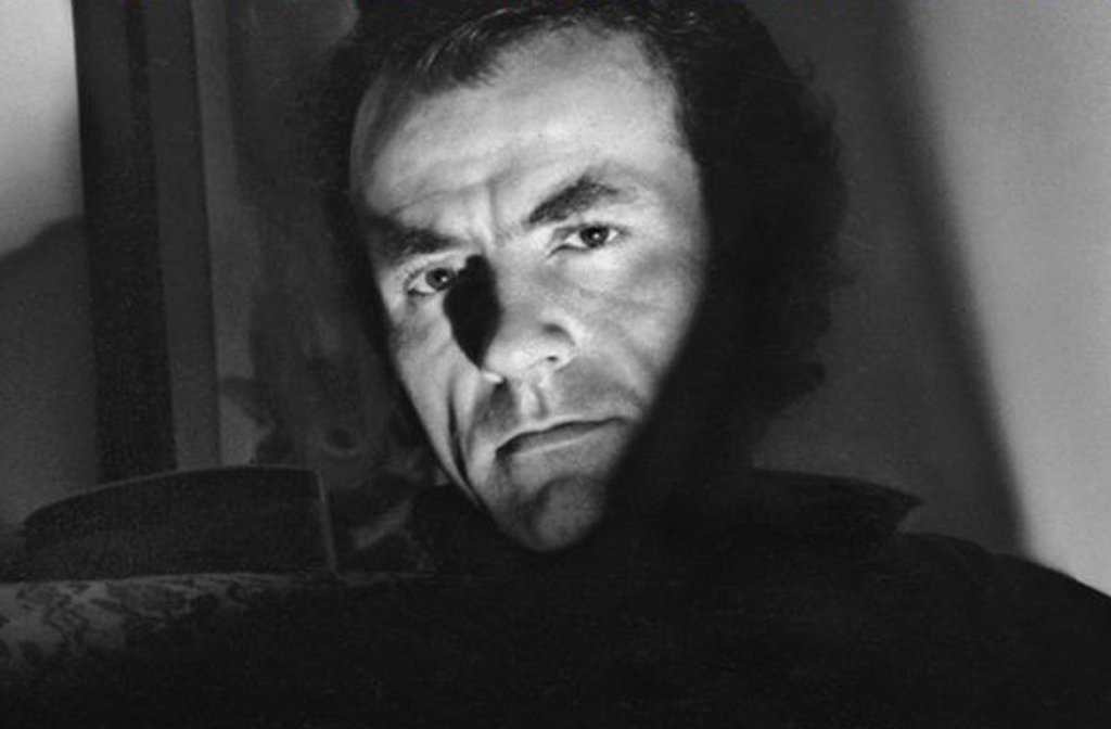 Former lead singer of The Stranglers, Hugh Cornwell, pictured in black and white