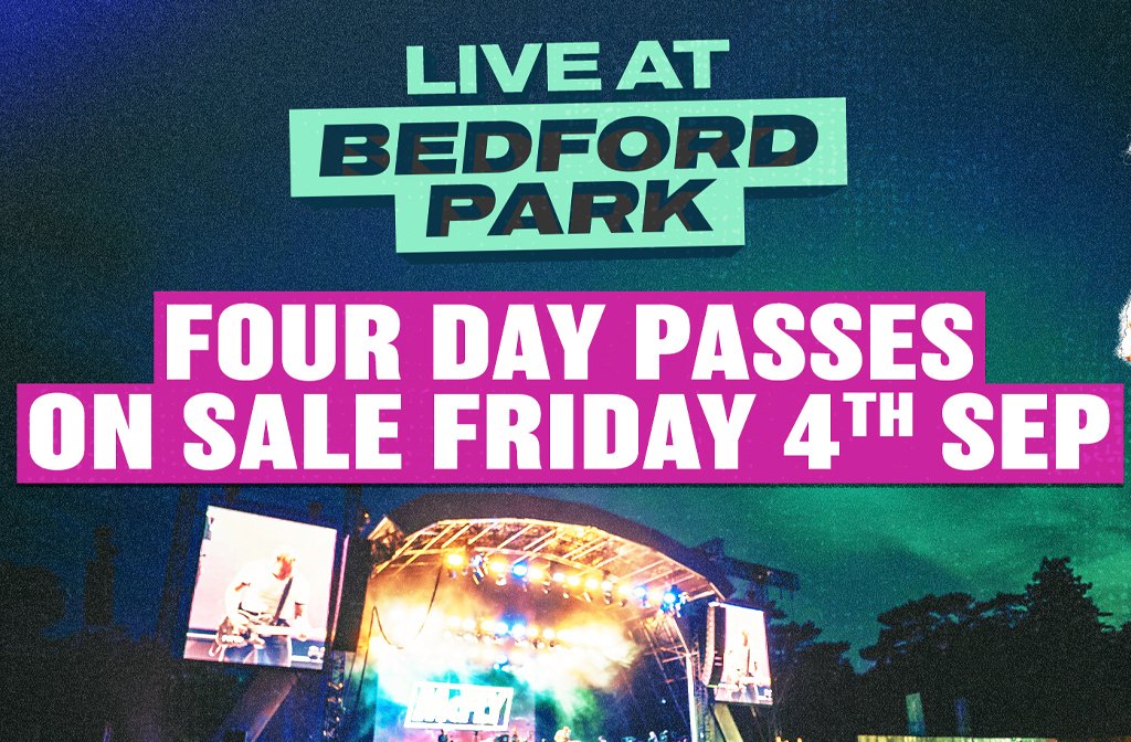 Live at Bedford Park early bird 4-day pass. Image Cuffe & Taylor