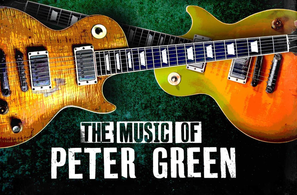 Man of the World the music of Peter Green featuring two guitars on a grassy background