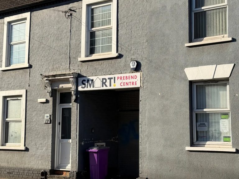The exterior of the SMART CJS Prebend Day Centre on Prebend Street in Bedford.