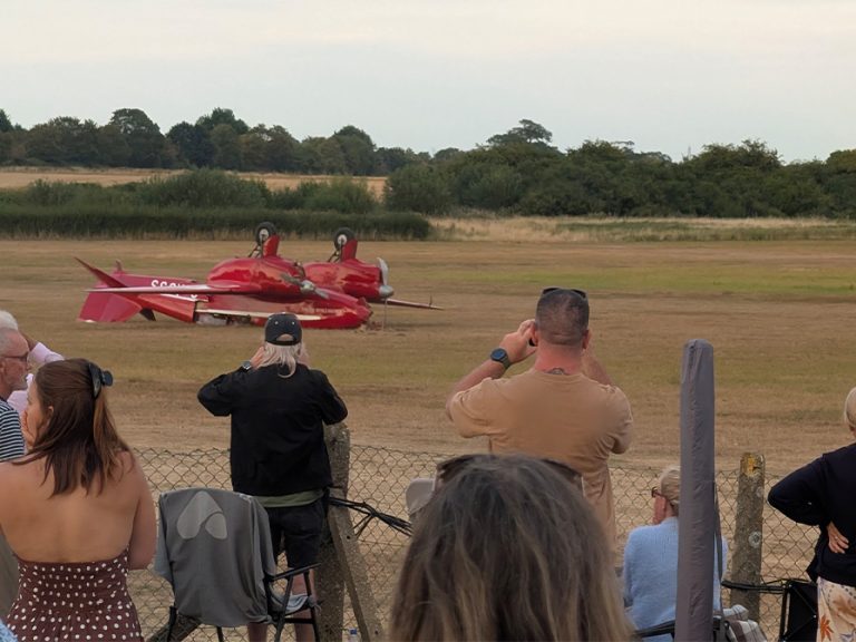 The De Havilland DH-88 Comet Racer after crash landing at Shuttleworth's Old Warden Aerodrome on Saturday, 15 August 2026. Image: Alasdair Simmons.