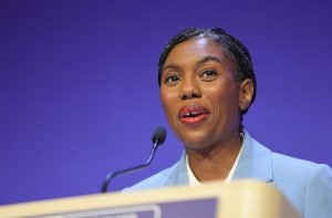 Kemi Badenoch, Leader of the Conservative Party addressing the audience at The Conservative Party on 4 October 2026. Image: repic/Shutterstock.